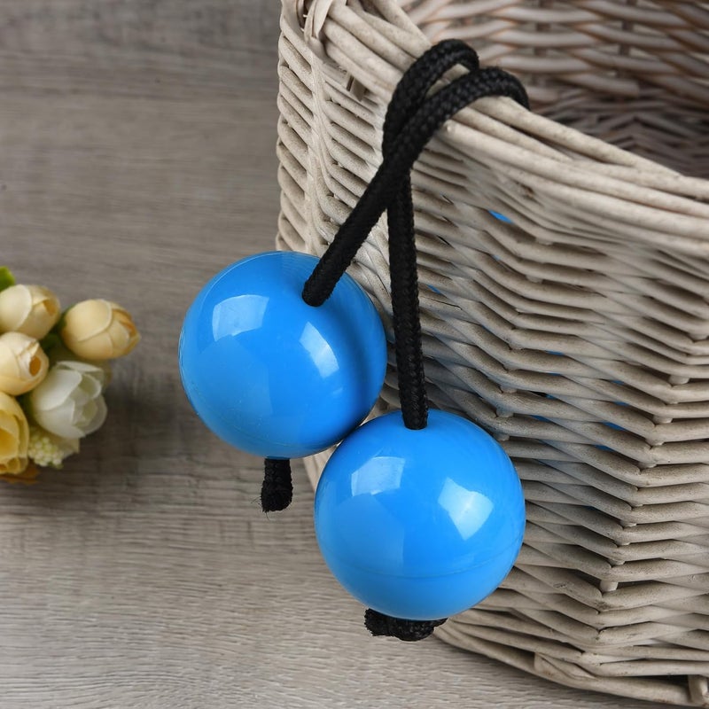 MGTECH 2Pcs Asalato Shakers, Kashaka Rhythmic Ball African Musical Instrument Aslatua Shakers, Blue - Image 3